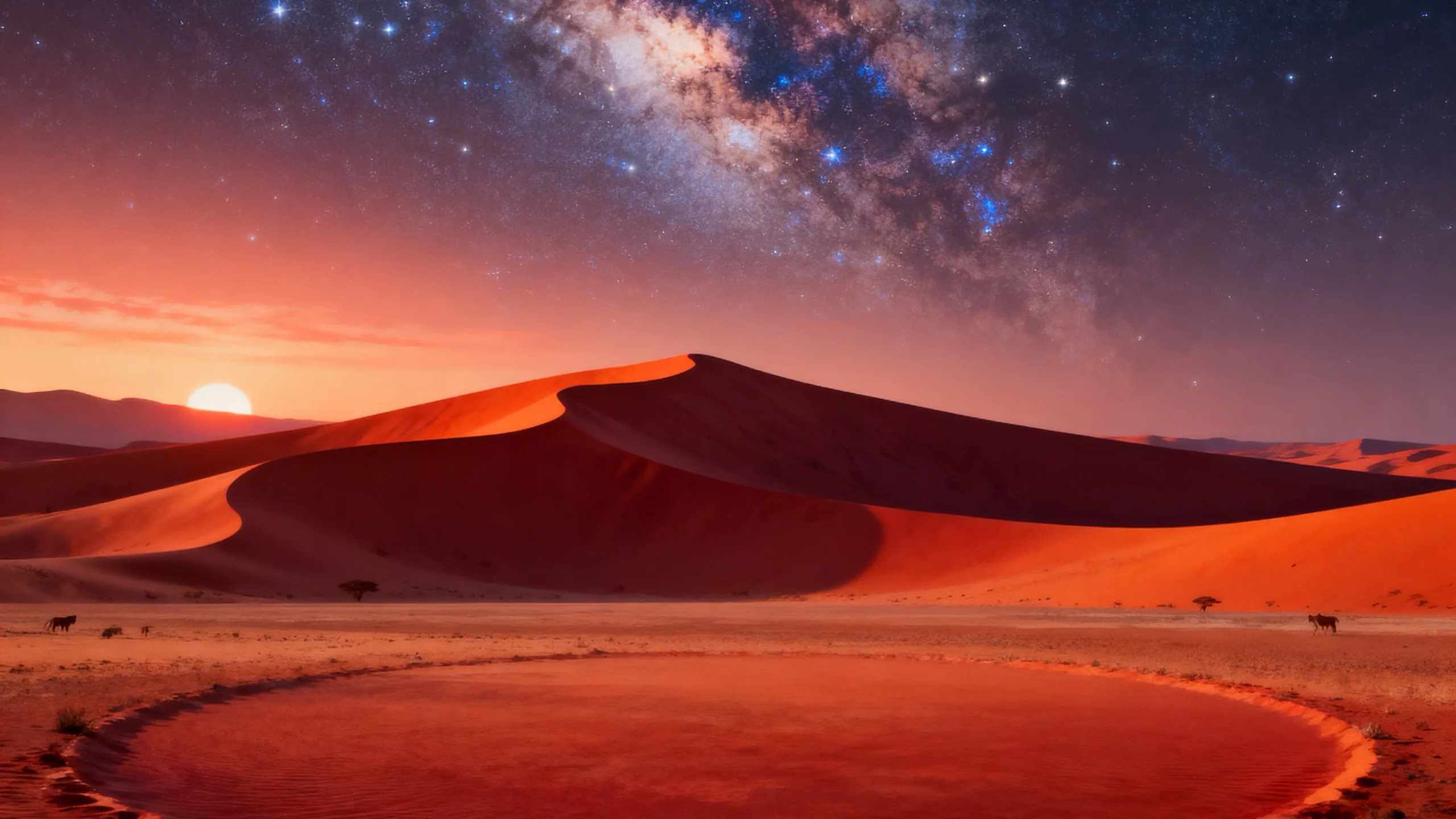 Kalahari Sunset background art
