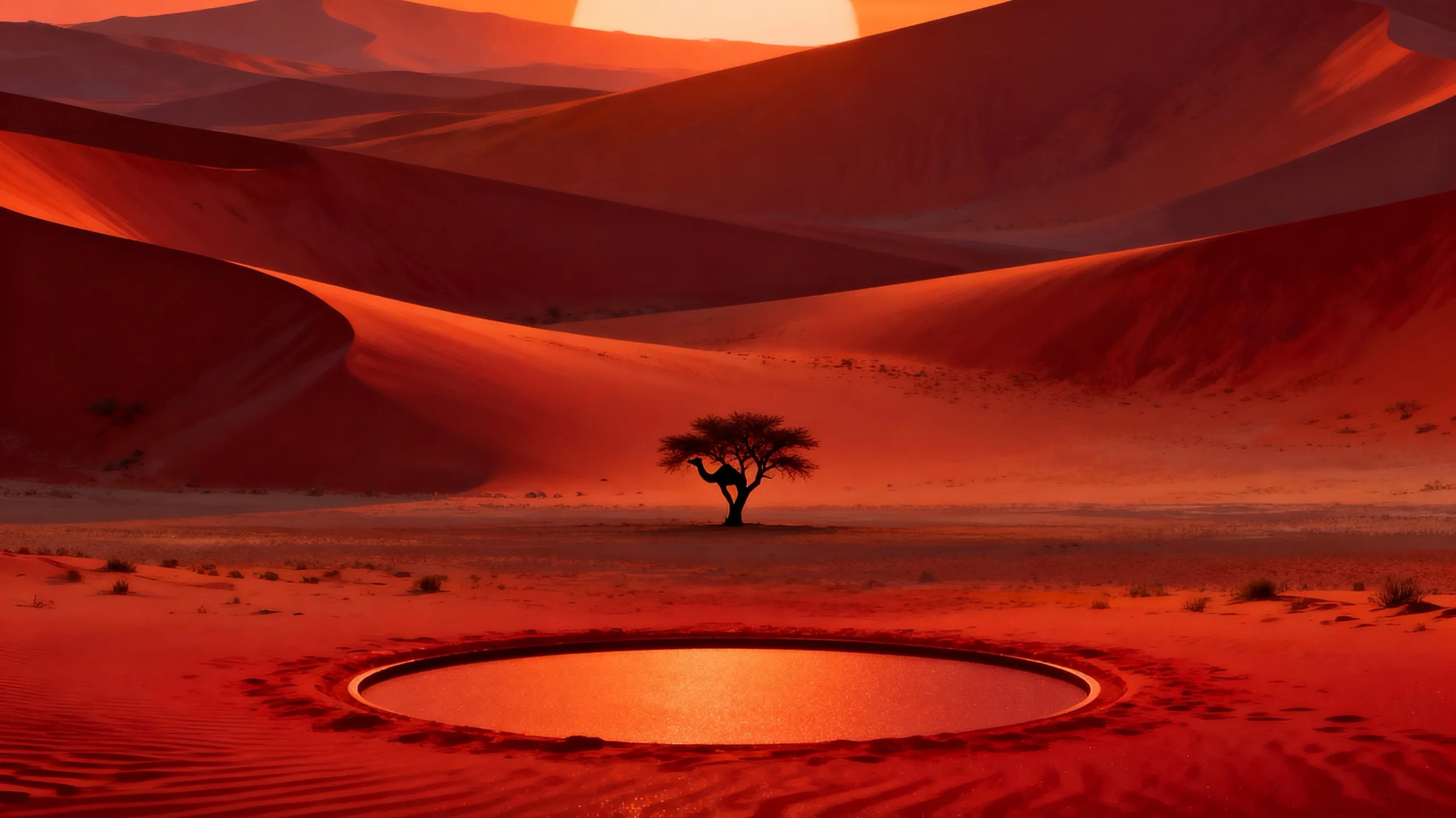 Kalahari Sunset background art