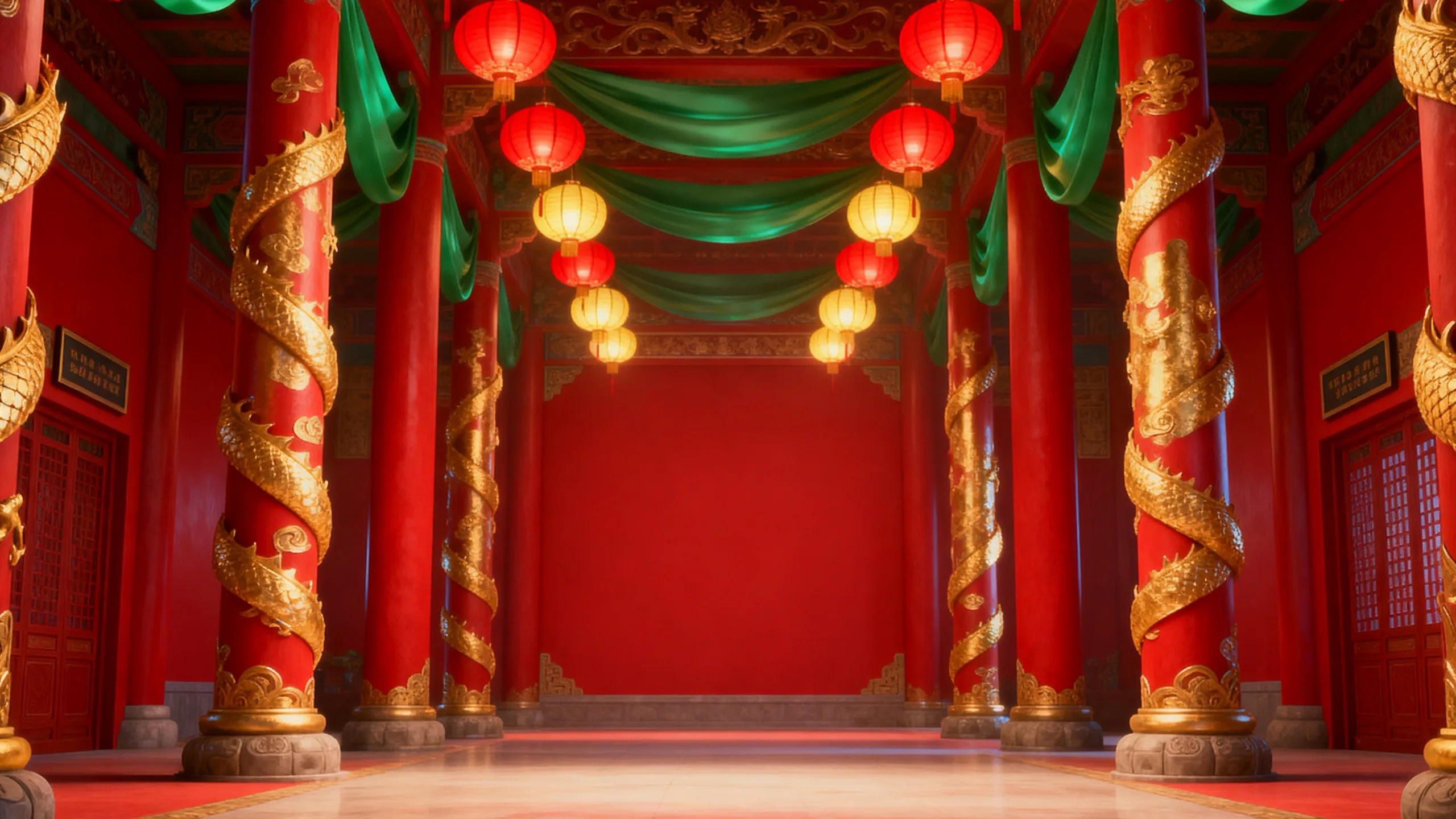 Lion Dance Fortune background art