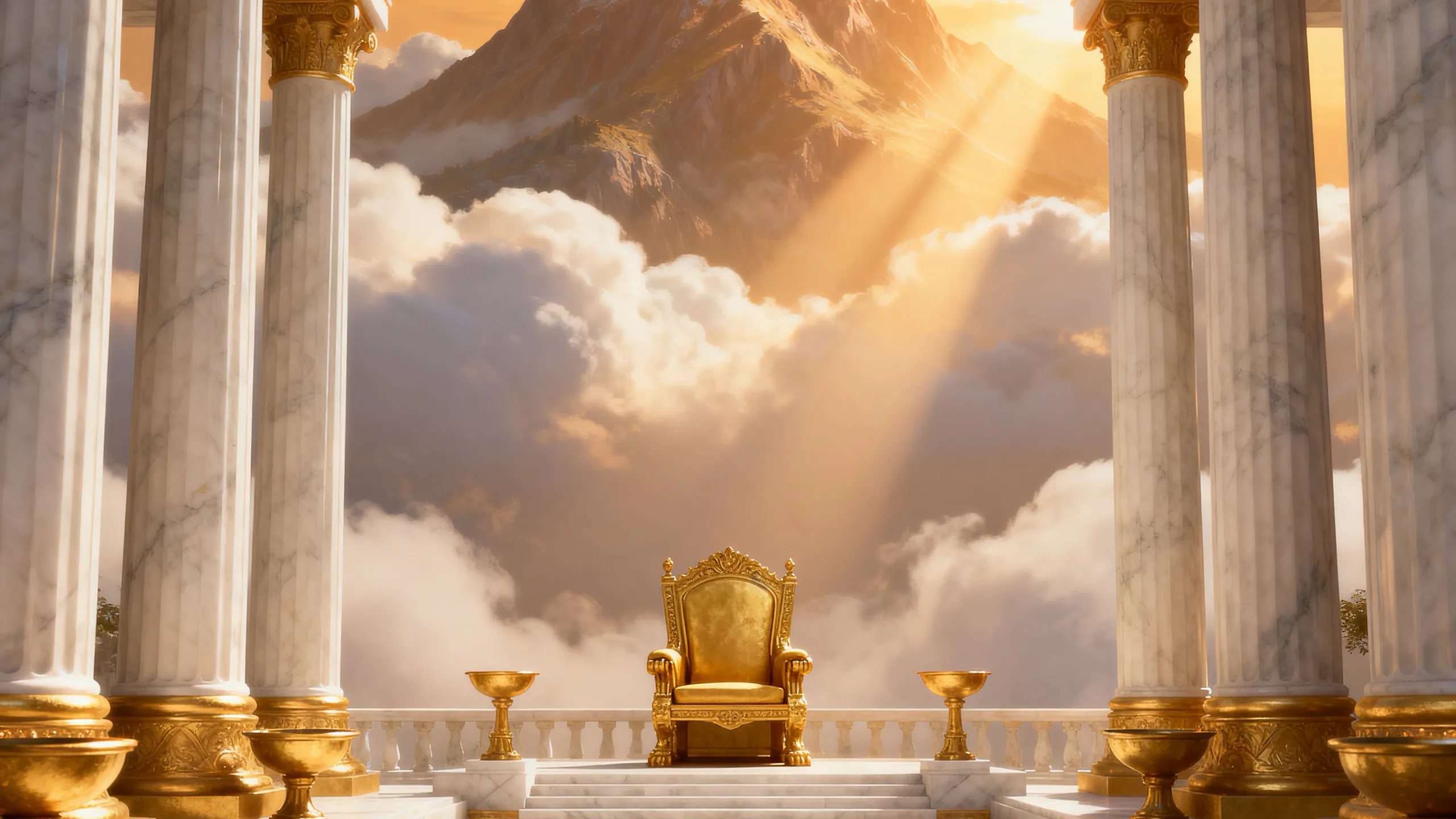 Mount Olympus Gold background art
