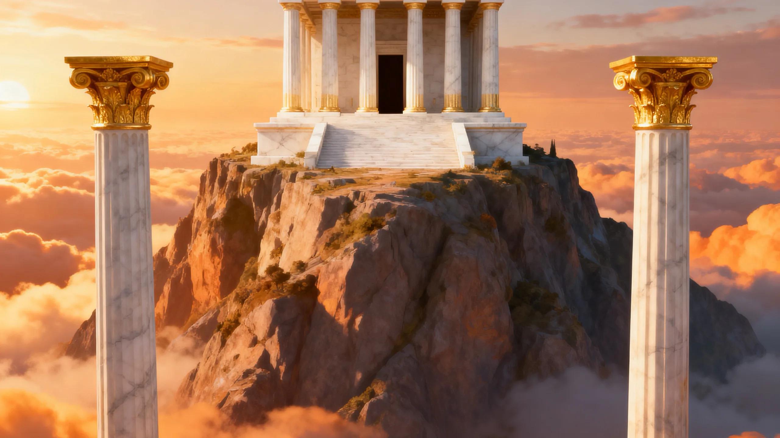 Mount Olympus Gold background art