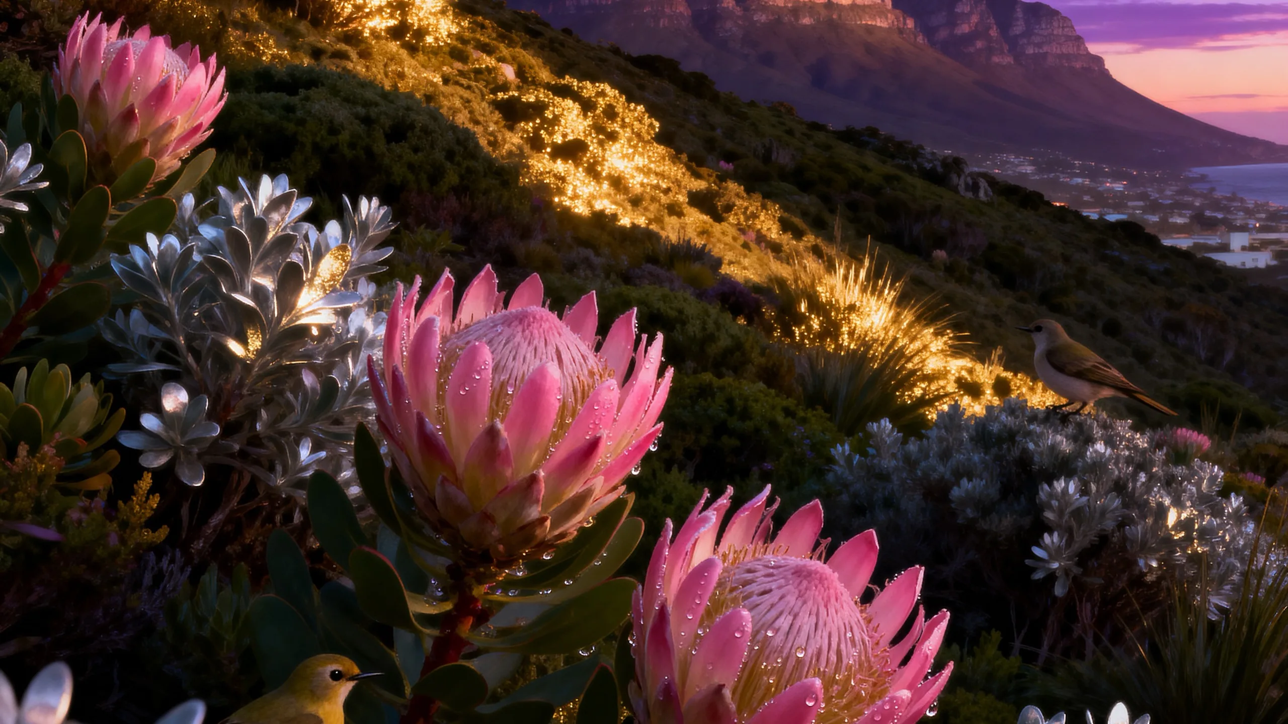 Protea Gold background art