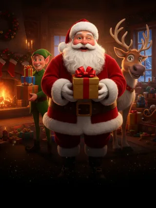Santa's Workshop slot poster