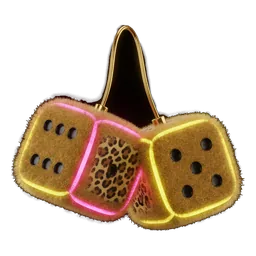 Gold Fuzzy Dice