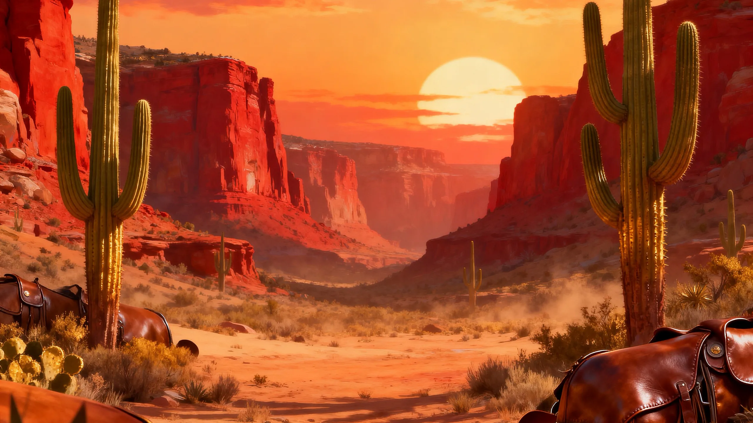 Sundown Showdown background art