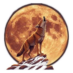 Moonlit Coyote Scatter